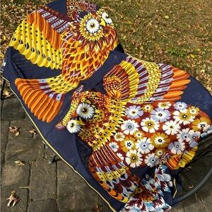 NWT Inoui Editions Hulule Double Owl 100% wool scarf